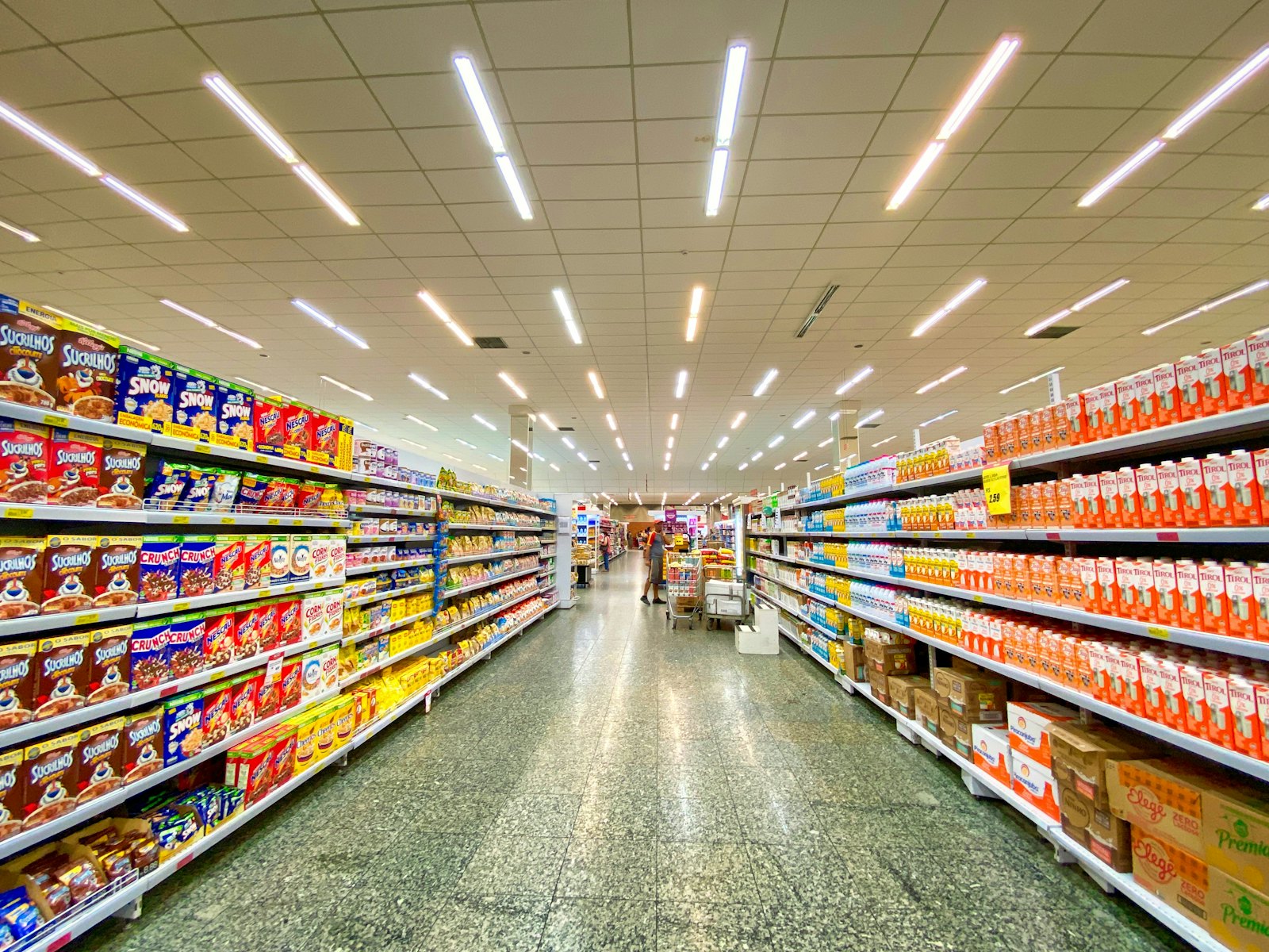 Convenience store shelves